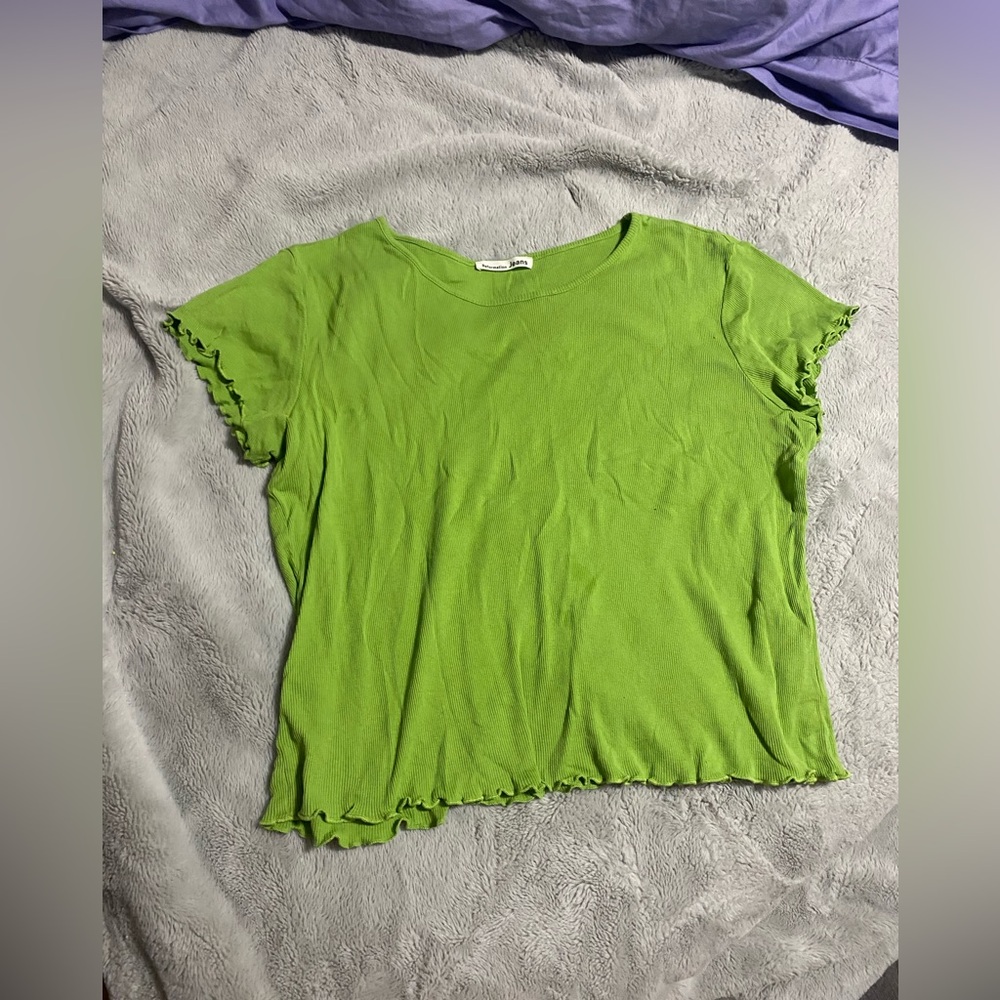 Reformation green crop top SZ L